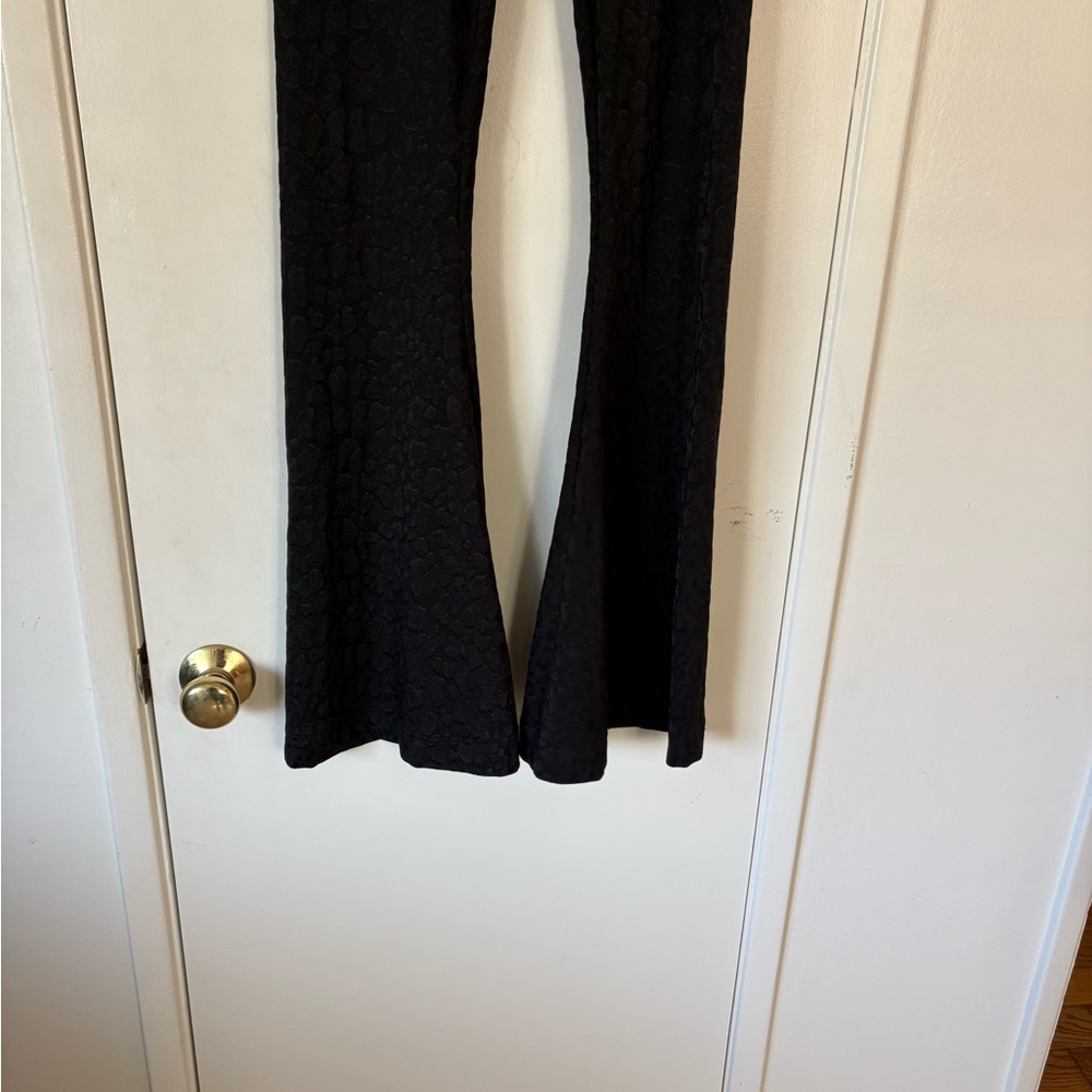 Show Me Your MuMu Black Leopard Bam Bam Bells Flare Pants Size Small - Picture 5 of 6
